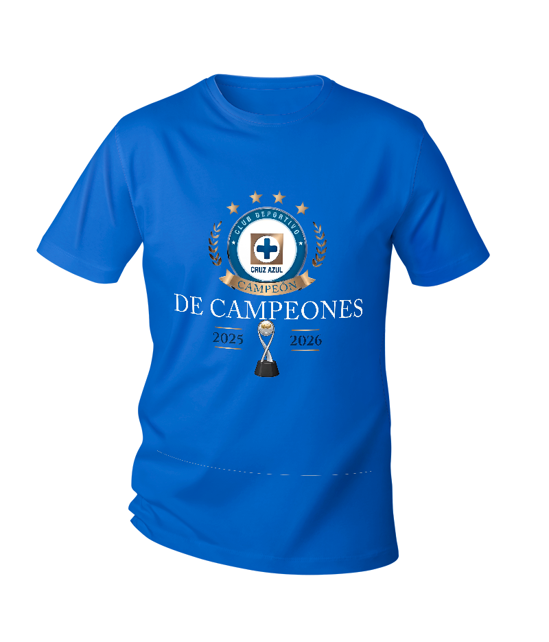 Playera especial de Cruz Azul Campeón de Campeones